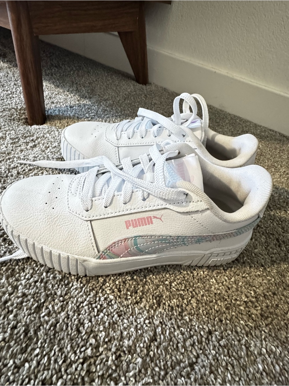PUMA Kids' White girls Sneakers size US 4 like new